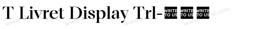 T Livret Display Trl字体转换
